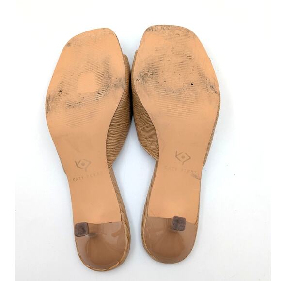 Katy Perry The Ladie Kitten Heel Slide Sandal Women's Caramel Size US7.5M EU37.5 - Picture 8 of 9